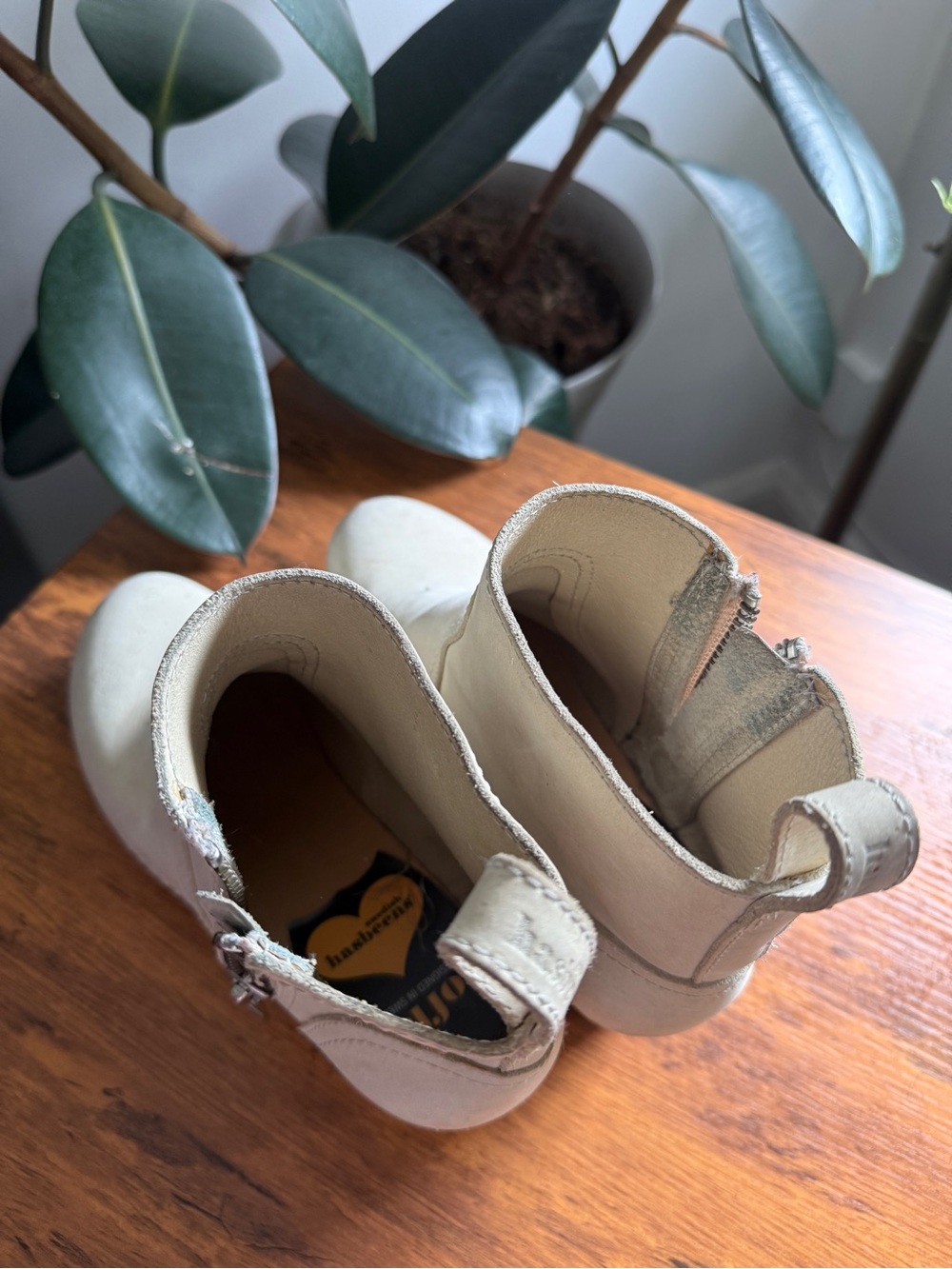 TOFFEL SWEDEN size 37 Womens Beige Suede Zip Ankle Booties - Picture 14 of 15